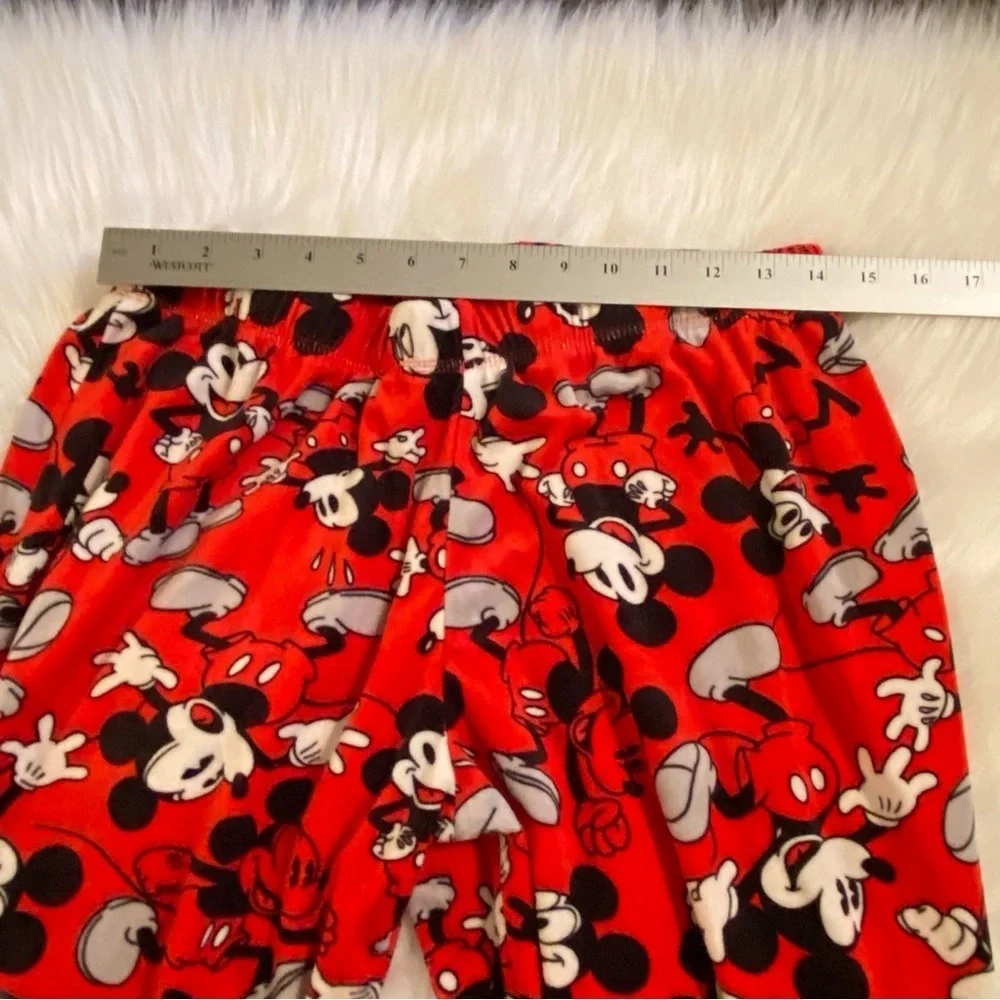 Disney Pajamas Womens Size L (12-14) Mickey Mouse Red Pull On Stretch - Picture 6 of 7